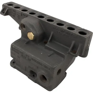 Inlet Outlet Header for 185A, 265A and 335A Heaters, Cast Iron, Replacement for Raypak