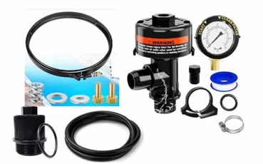 Filter Tension Control Clamp & Pressure Gauge Kit with Air Relief Valve