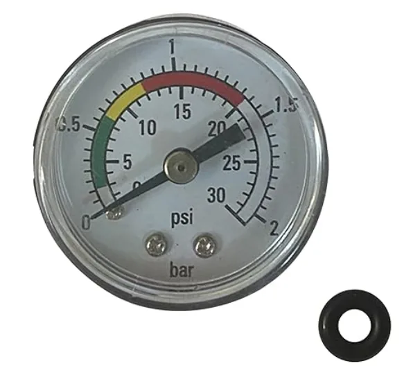 Pressure Gauge, 0-30 PSI, 1/4-Inch NPT, Stainless Case