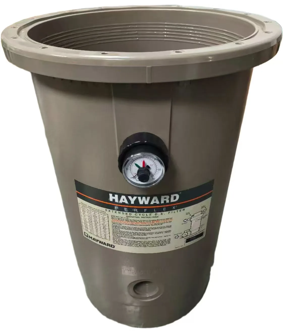 Perflex Extended Cycle DE Filter Tank, Bottom Half