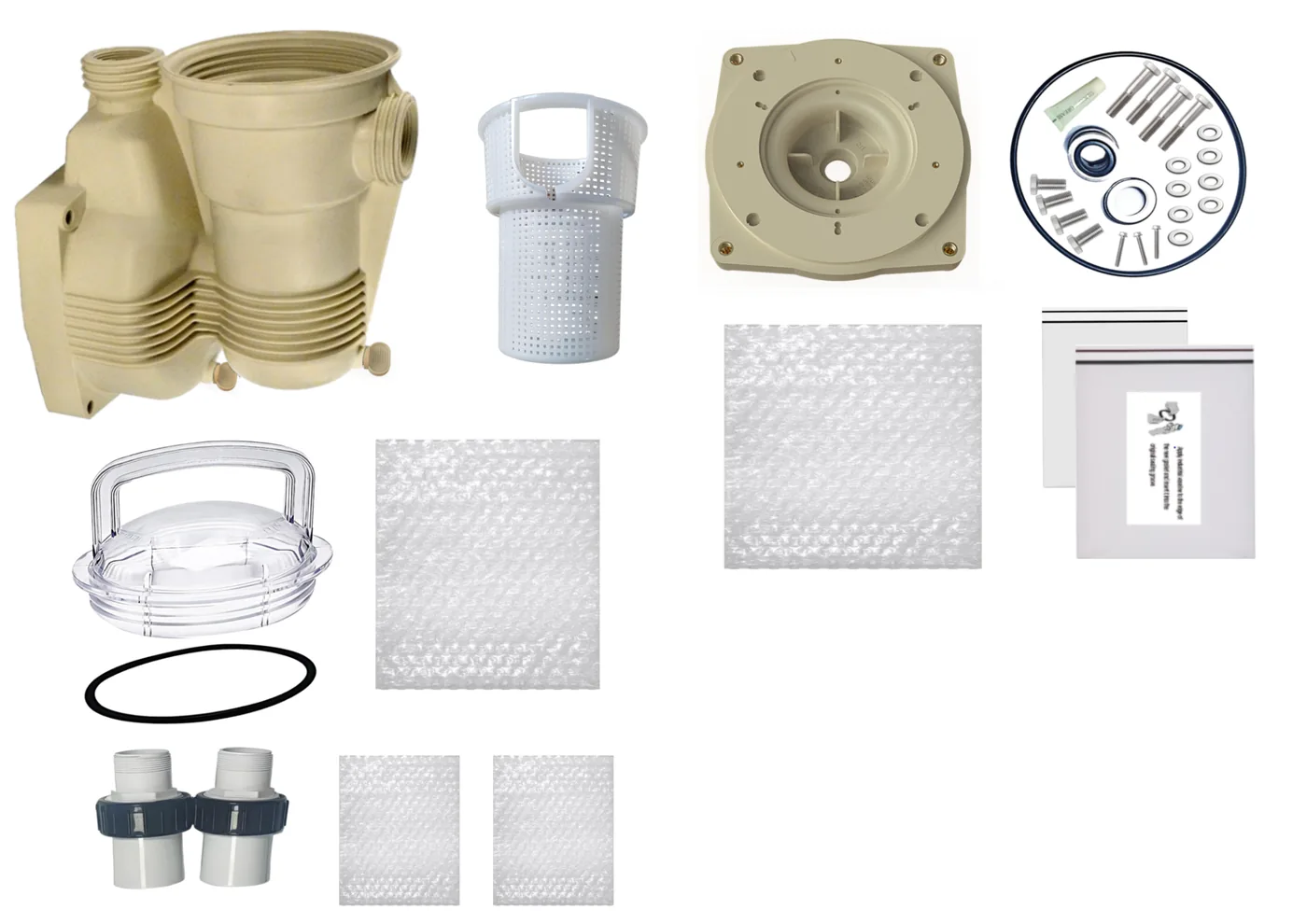 IntelliFlo3 Union and Adapter Kit, 1.5-Inch PVC